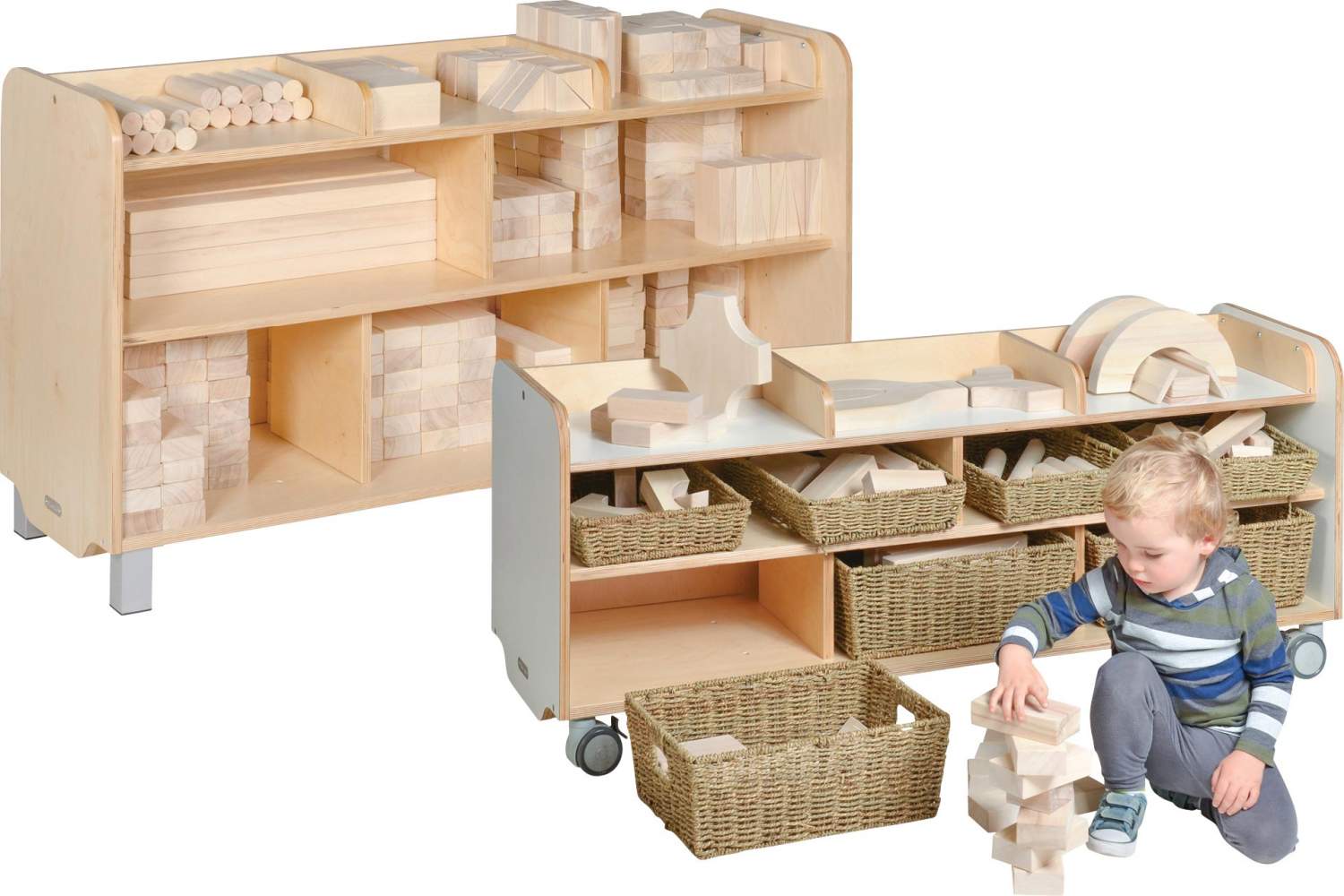 Block storage shelving