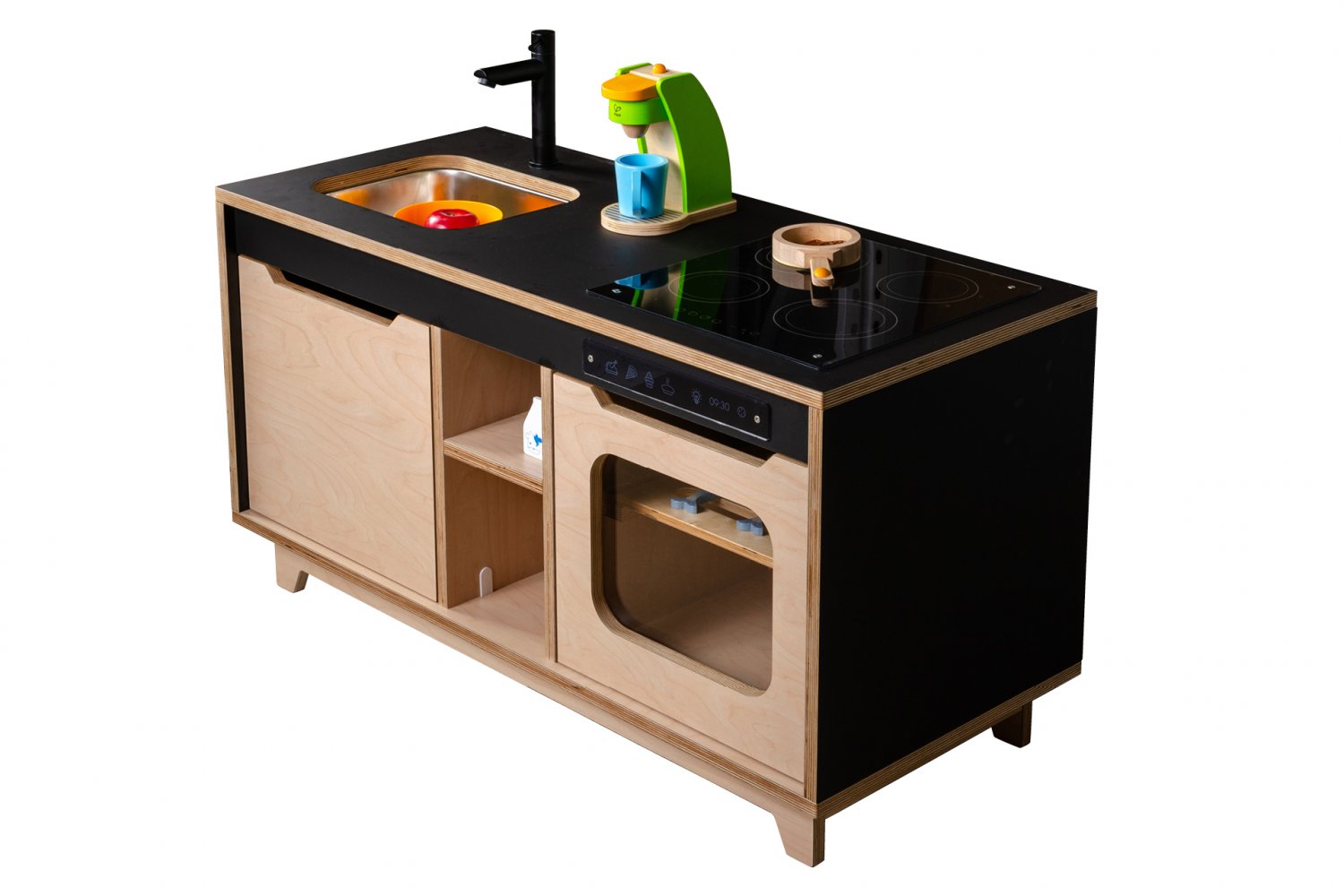 Wooden Kitchen sink Black