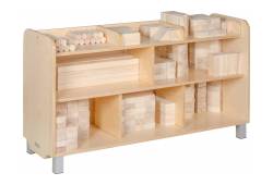 Wooden storage shelving for schools